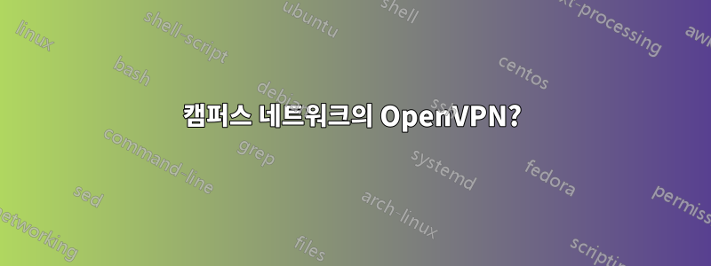 캠퍼스 네트워크의 OpenVPN?