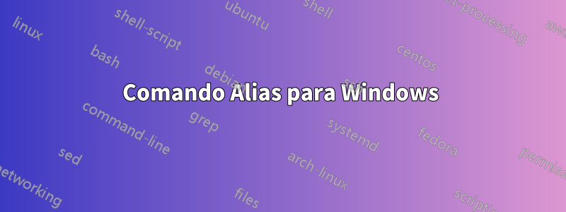 Comando Alias ​​para Windows