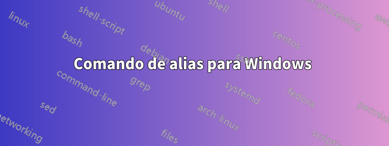 Comando de alias para Windows