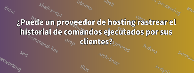 ¿Puede un proveedor de hosting rastrear el historial de comandos ejecutados por sus clientes?