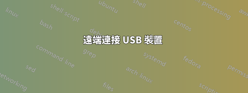 遠端連接 USB 裝置