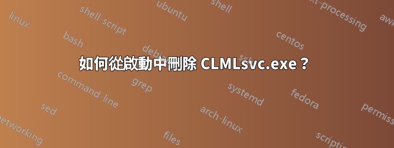 如何從啟動中刪除 CLMLsvc.exe？