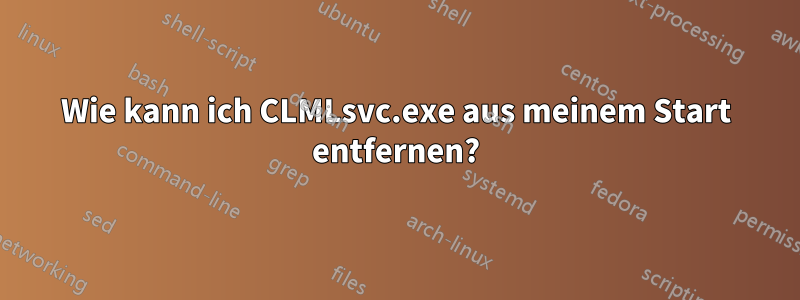 Wie kann ich CLMLsvc.exe aus meinem Start entfernen?
