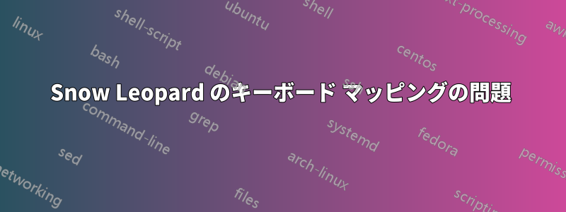 Snow Leopard のキーボード マッピングの問題