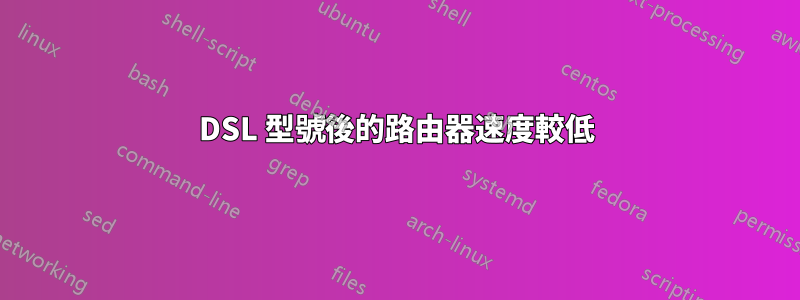 DSL 型號後的路由器速度較低
