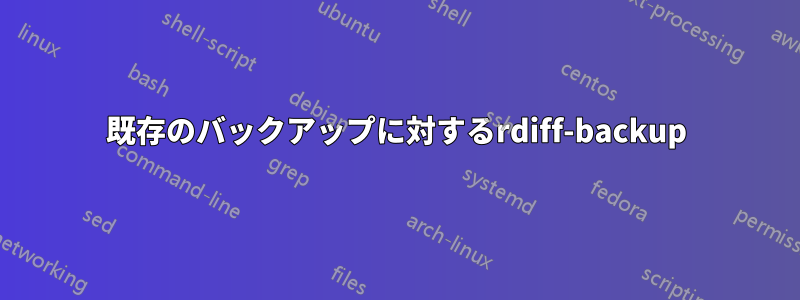 既存のバックアップに対するrdiff-backup