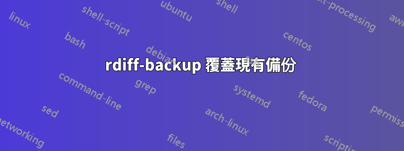 rdiff-backup 覆蓋現有備份