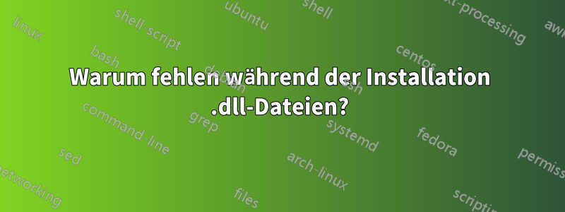 Warum fehlen während der Installation .dll-Dateien?