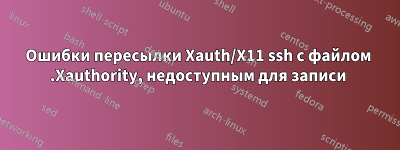 Ошибки пересылки Xauth/X11 ssh с файлом .Xauthority, недоступным для записи