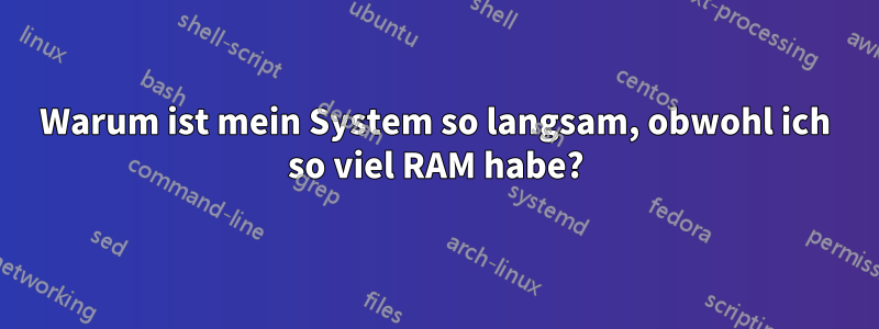 Warum ist mein System so langsam, obwohl ich so viel RAM habe?