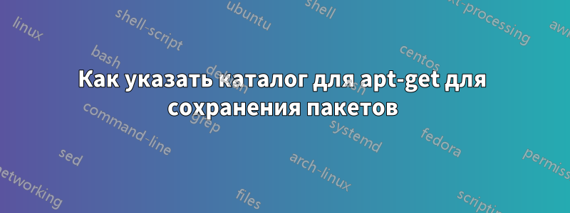 Как указать каталог для apt-get для сохранения пакетов