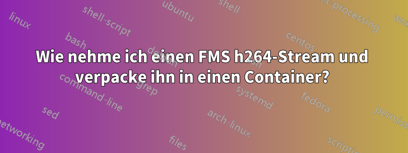 Wie nehme ich einen FMS h264-Stream und verpacke ihn in einen Container?