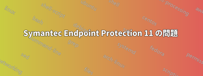 Symantec Endpoint Protection 11 の問題