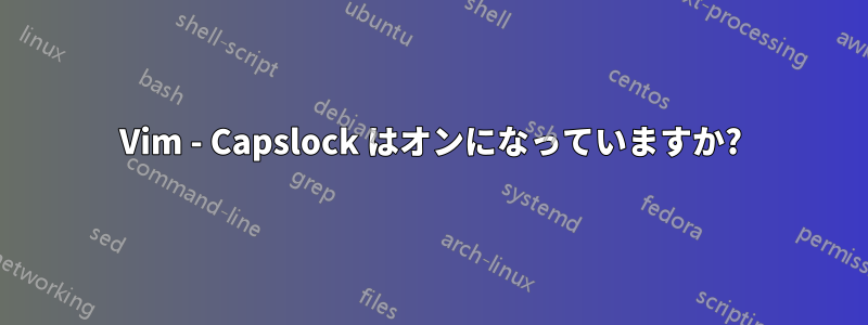 Vim - Capslock はオンになっていますか?