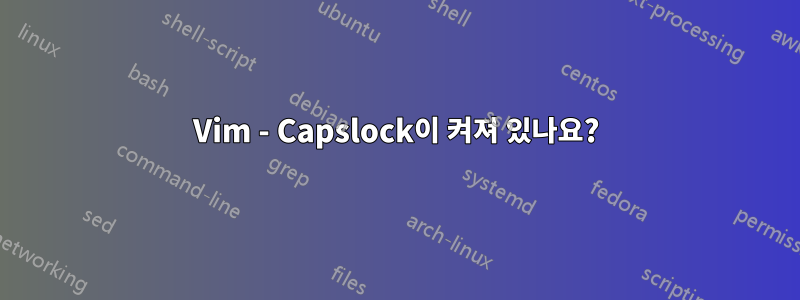 Vim - Capslock이 켜져 있나요?