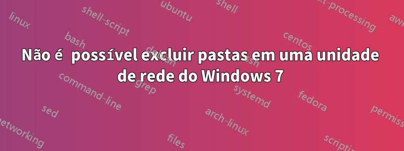 Não é possível excluir pastas em uma unidade de rede do Windows 7