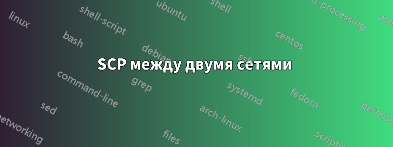 SCP между двумя сетями