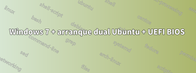 Windows 7 + arranque dual Ubuntu + UEFI BIOS