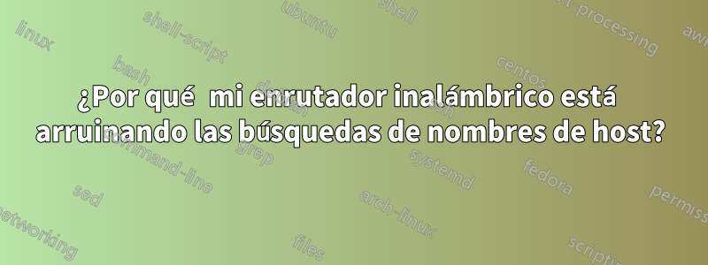 ¿Por qué mi enrutador inalámbrico está arruinando las búsquedas de nombres de host?