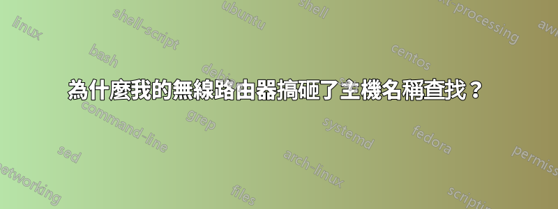 為什麼我的無線路由器搞砸了主機名稱查找？