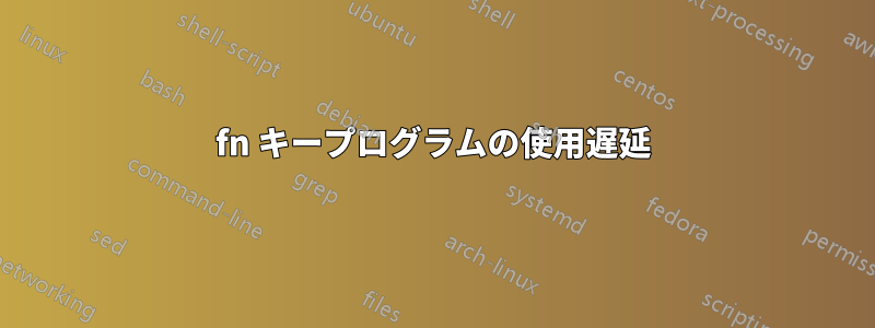 fn キープログラムの使用遅延