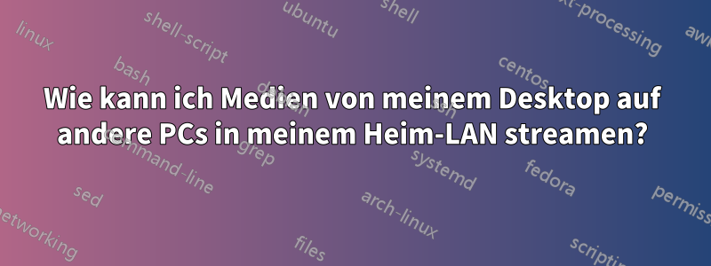 Wie kann ich Medien von meinem Desktop auf andere PCs in meinem Heim-LAN streamen?