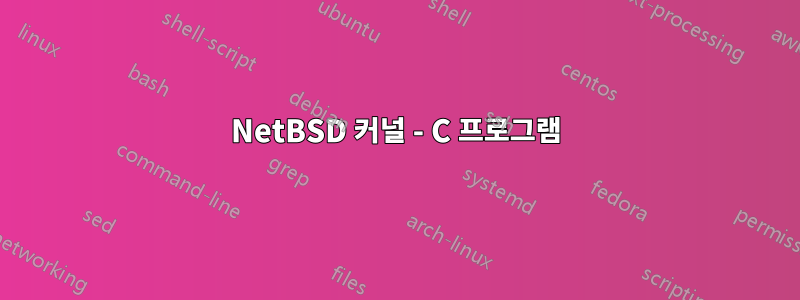 NetBSD 커널 - C 프로그램