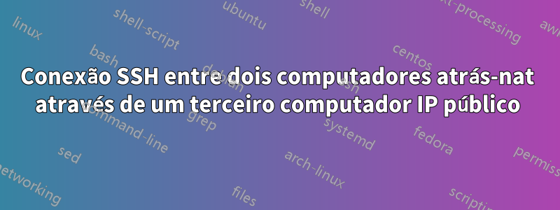 Conexão SSH entre dois computadores atrás-nat através de um terceiro computador IP público