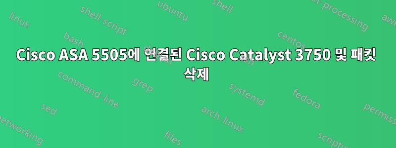 Cisco ASA 5505에 연결된 Cisco Catalyst 3750 및 패킷 삭제