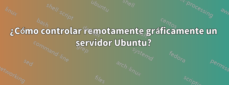 ¿Cómo controlar remotamente gráficamente un servidor Ubuntu?