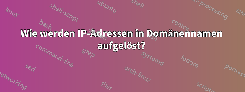 Wie werden IP-Adressen in Domänennamen aufgelöst?