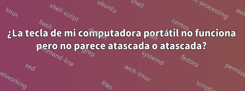 ¿La tecla de mi computadora portátil no funciona pero no parece atascada o atascada?