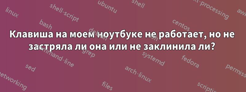 Клавиша на моем ноутбуке не работает, но не застряла ли она или не заклинила ли?