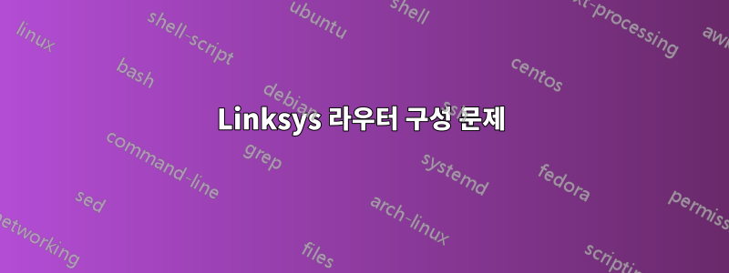 Linksys 라우터 구성 문제