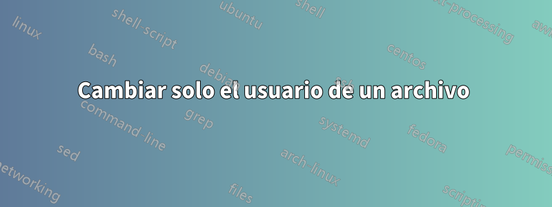 Cambiar solo el usuario de un archivo