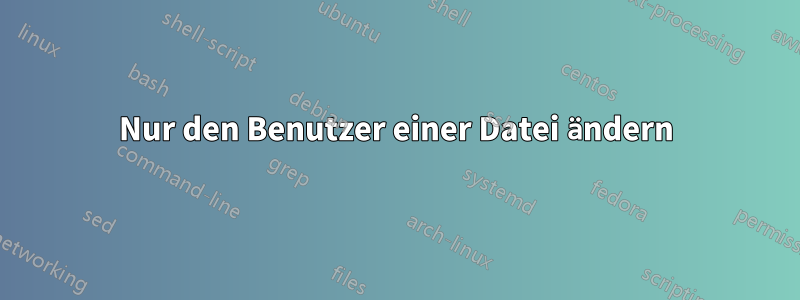 Nur den Benutzer einer Datei ändern