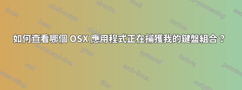 如何查看哪個 OSX 應用程式正在捕獲我的鍵盤組合？