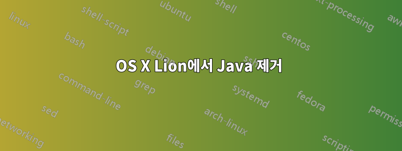 OS X Lion에서 Java 제거