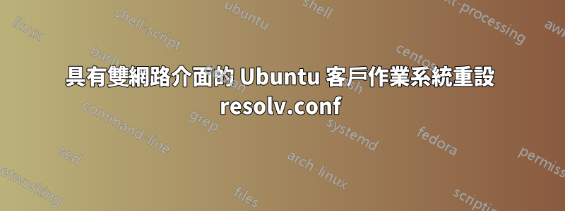 具有雙網路介面的 Ubuntu 客戶作業系統重設 resolv.conf