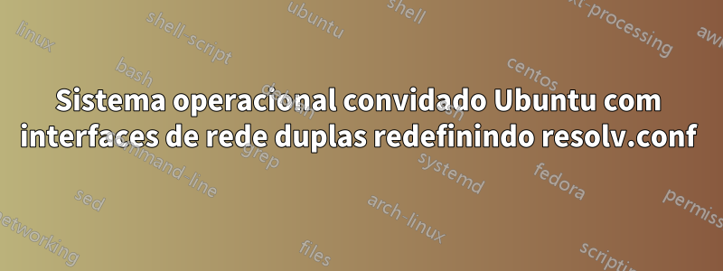 Sistema operacional convidado Ubuntu com interfaces de rede duplas redefinindo resolv.conf