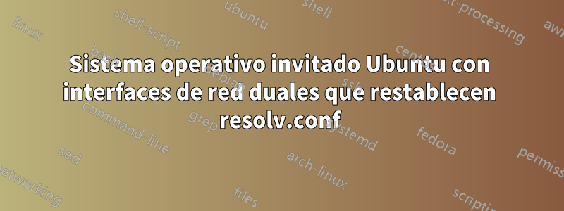 Sistema operativo invitado Ubuntu con interfaces de red duales que restablecen resolv.conf