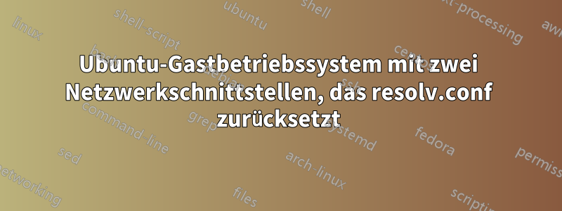 Ubuntu-Gastbetriebssystem mit zwei Netzwerkschnittstellen, das resolv.conf zurücksetzt