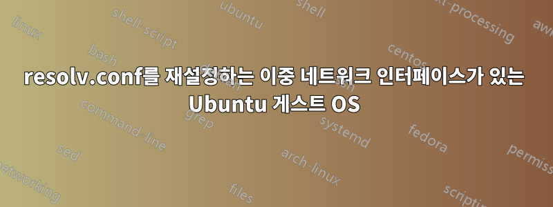 resolv.conf를 재설정하는 이중 네트워크 인터페이스가 있는 Ubuntu 게스트 OS