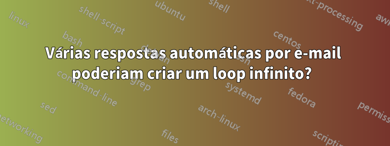 Várias respostas automáticas por e-mail poderiam criar um loop infinito? 