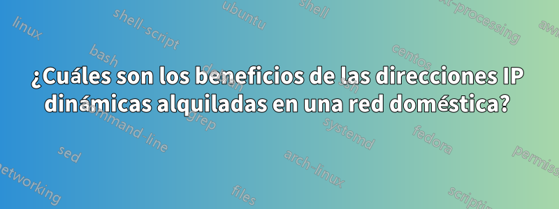 ¿Cuáles son los beneficios de las direcciones IP dinámicas alquiladas en una red doméstica?