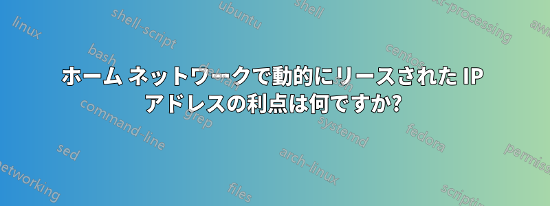 ホーム ネットワークで動的にリースされた IP アドレスの利点は何ですか?