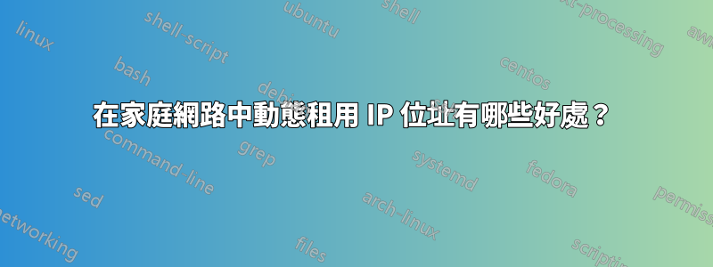 在家庭網路中動態租用 IP 位址有哪些好處？