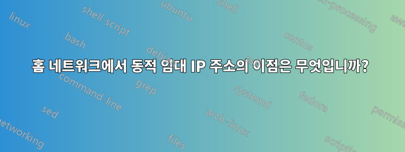 홈 네트워크에서 동적 임대 IP 주소의 이점은 무엇입니까?