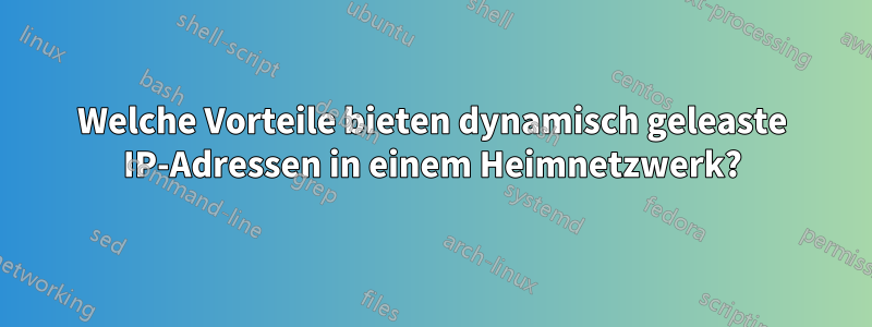 Welche Vorteile bieten dynamisch geleaste IP-Adressen in einem Heimnetzwerk?