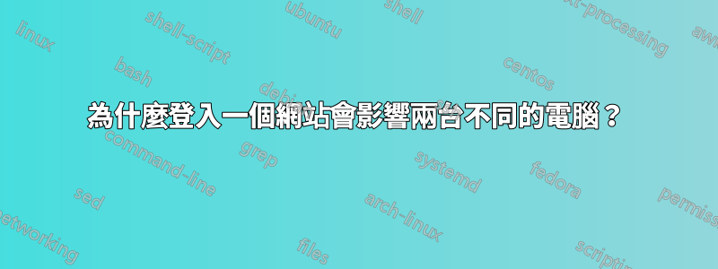 為什麼登入一個網站會影響兩台不同的電腦？